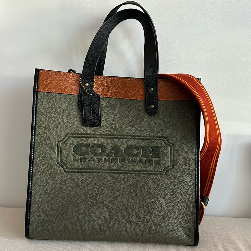 Coach Colorblock Field Leather Tote Bag